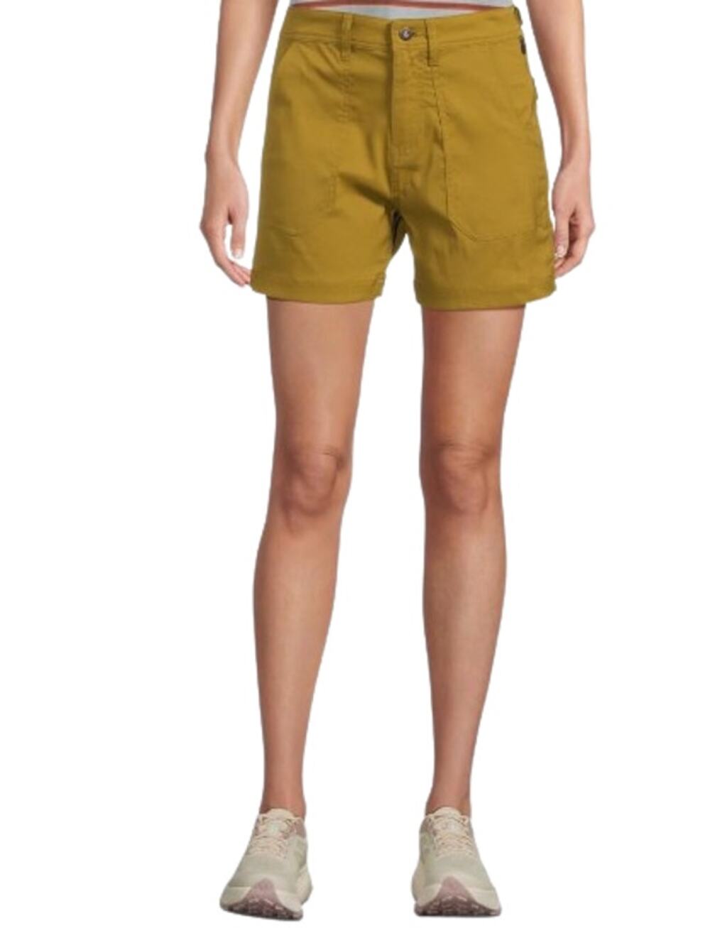 PRANA Women's Stretch Zion Cargo Shorts Size 10 Retro Olive Green 5" Inseam NWT